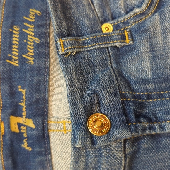 7FAMK Seven for All Mankind Kimmie Straight Leg jeans AU0231647A sz 32 tall/long - Picture 11 of 14